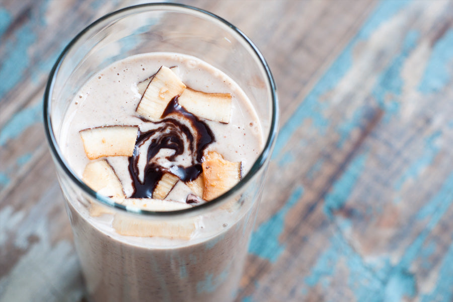 coconut latte with oats and chia seeds