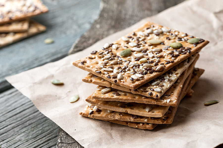 Mixed nut and seed crackers snack recipe