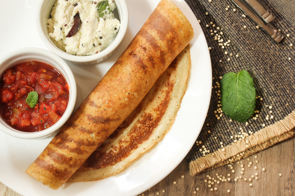 Organic white quinoa oats dosa